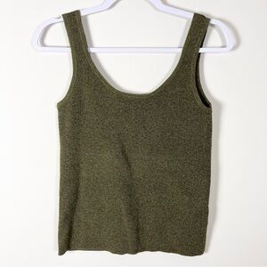 🤍 A New Day Olive Green Knit Tank Top Size Small Capsule Basic 🤍